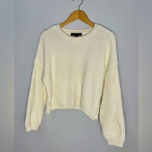 Sanctuary Cream Knit Crew Neck Sweater | M